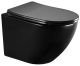 Подвесной унитаз ABBER Bequem безободковый чёрный матовый AC1100MB