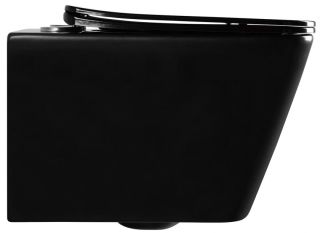 Подвесной унитаз ABBER Rechteck безободковый чёрный матовый AC1200MB