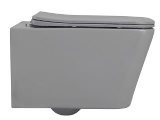Подвесной унитаз ABBER Rechteck AC1201MG безободковый серый матовый