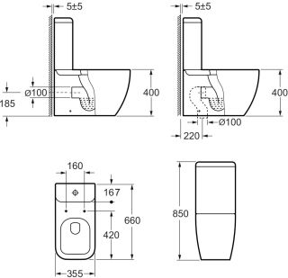 Чаша напольного унитаза Allen Brau Infinity 4.21001.20 белый