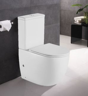 Унитаз-компакт Azario Mitta AZ-2128 безободковый в комплекте с сиденьем микролифт