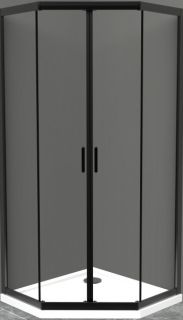 Душевой уголок BelBagno Uno 90см чёрный UNO-195-P-2-90-C-NERO