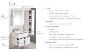 Тумба под раковину Roca Up ZRU9303010 60 см белый