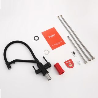 Смеситель для кухни Raglo R81.62.06 с подключением фильтра чёрный