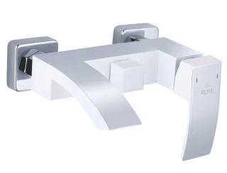 Смеситель для ванны Rose R1502F белый/хром