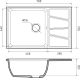 Мойка кухонная GranFest Графит Vertex V-780 L граф