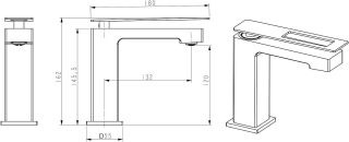 Смеситель для раковины Boheme Q 141-WUW.2 белый/синий