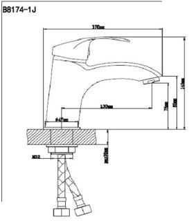 Смеситель для раковины BOOU B8174-1J хром