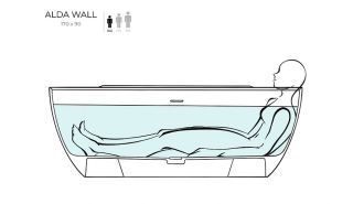 Ванна из искусственного камня Salini Alda Wall S-Stone 101925M 170x90см белый матовый