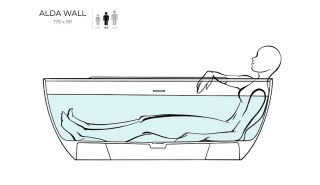 Ванна из искусственного камня Salini Alda Wall 101925MRF 170x90см RAL полностью