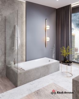 Ванна чугунная Goldman Classic CL18080 180x80см с ножками