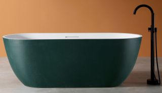 Ванна из искусственного камня ABBER Frankfurt AM9941MBG 170x75см тёмно-зелёный матовый