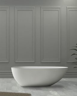 Ванна из искусственного камня ABBER Stein AS9611-1.6 160x75см белый матовый