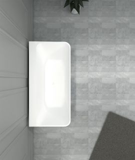 Ванна из искусственного камня ABBER Stein AS9619 180x85см белый матовый