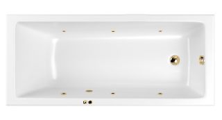Гидромассажная ванна Whitecross Wave Slim 0111.160080.100.SOFT.GL 160x80см Soft золото