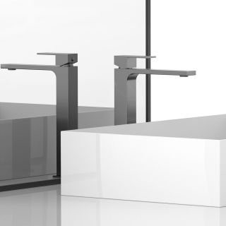 Смесители для раковины Vincea Cube VBF-1C02GM однорычажный вороненая сталь