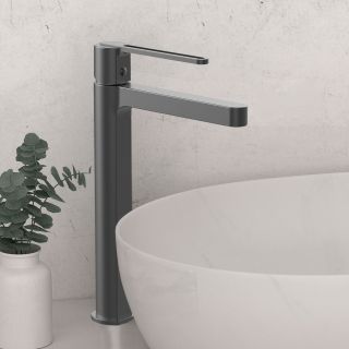 Смесители для раковины Vincea Rondo VBF-1R2GM однорычажный вороненая сталь