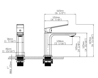 Смеситель для раковины Vincea Core VBF-4CO1CH, хром