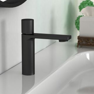 Смеситель для раковины Vincea Vogue VBF-4V3MB, однорычажный, черный