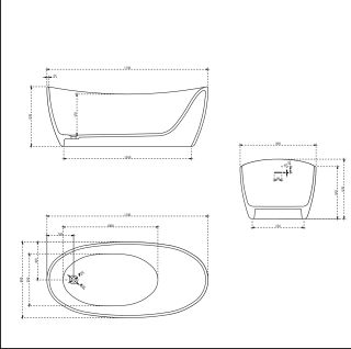 Ванна из искусственного камня Vincea VBT-6S03MW 180x80см белый матовый