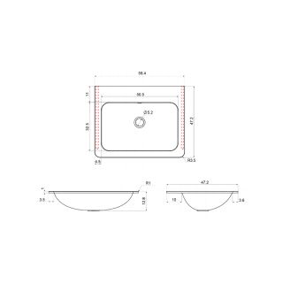 Раковина Vincea VCB-2VP600B 59.4  см черная