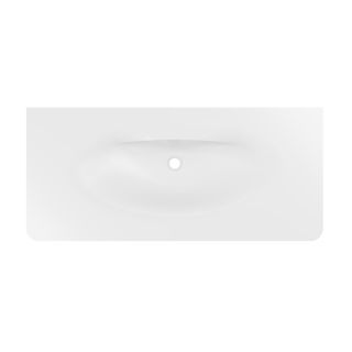 Раковина Vincea Caprise VCB-4CA120MWLG, Corian, цвет белый матовый + светло-серый матовый