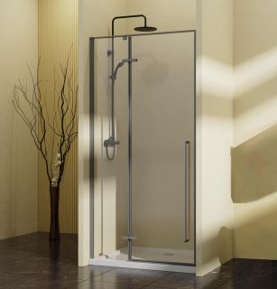 Душевая дверь Vincea Slim-N VDPH-5SN100CLGM, 1000, вороненая сталь , стекло прозрачное