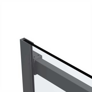 Душевая дверь Vincea Como Soft VDS-1CS130CLGM, 1300, вороненая сталь, стекло прозрачное