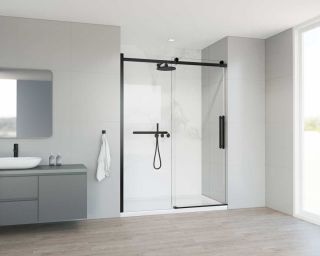 Душевая дверь Vincea Сomo Soft VDS-1CS140CLB, 1400, черный, стекло прозрачное