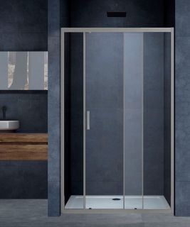 Душевая дверь Vincea Alpha VDS-3AL110CLGM, 1100, вороненая сталь, стекло прозрачное