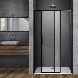 Душевая дверь Vincea Soft VDS-3SO140CLB, 1400, черный, стекло прозрачное