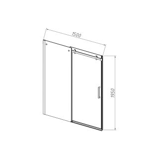 Душевая дверь Vincea Como-N VDS-4CN150CLB, 1500, черный, стекло прозрачное