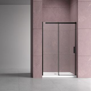 Душевая дверь Vincea Dice VDS-4D130CLB, 1300, черный, стекло прозрачное