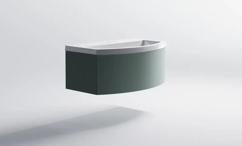 Тумба с раковиной Astra-Form Венеция 2.0 3100001ncss3005-b80g+04010019 100 см зелёный матовый