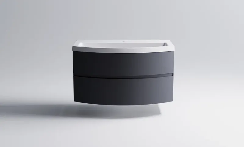 Тумба с раковиной Astra-Form Венеция 2.0 03100002ral7024+04010019 100 см тёмно-серый матовый