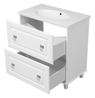 Напольная тумба под раковину Misty Версаль 80см белый