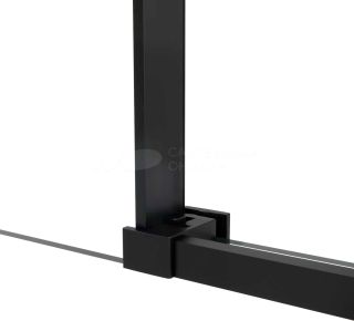 Душевая дверь в нишу Vincea Slim Soft 110 см, профиль черный, стекло прозрачное