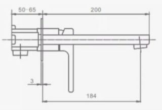 Встраиваемый смеситель для раковины Raglo R30.11 хром