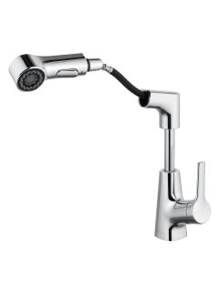 Смеситель для раковины Wonzon & Woghand WW-121B108-CR с выдвижным изливом хром