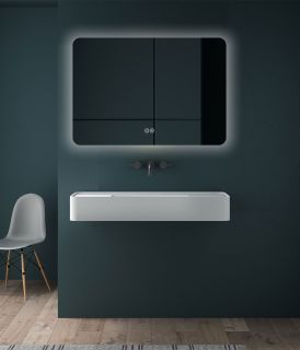 Зеркало Vincea LED VLM-3BE800-2 800×600 c сенсорным выключателем и диммером, с функцией антизапотевания