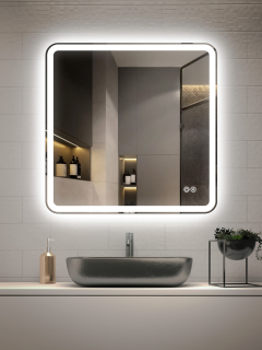 Зеркало Vincea LED VLM-3VC8008-2 800х800 c сенсорным выключателем и диммером, антизапотевание