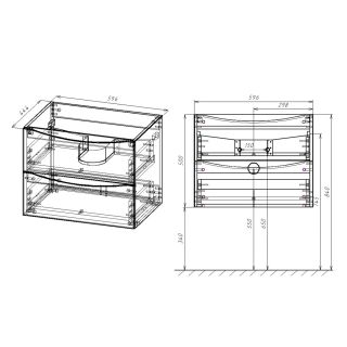 База под раковину Vincea Mia 600 V.Oak