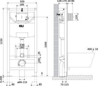 Комплект унитаза с инсталляцией Point Вега 879235pKA01+PN41711BM с сиденьем Микролифт
