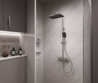 Душевая стойка Vincea Core VSFS-4CO1BN, брашированный никель