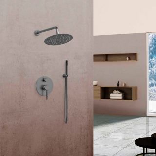 Душевой комплект Vincea Desire VSFW-1D1GM , встраиваемый, 2 режима, вороненая сталь