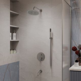 Душевой комплект Vincea Villa VSFW-1VL3BN встраиваемый, трехрежимный, брашированный никель