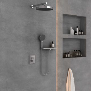 Душевой комплект Vincea Inspire VSFW-3I21T2RCH встраиваемый, термостатический, двухрежимный, хром