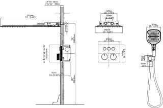 Душевой комплект Vincea Futura VSFW-401TCH с термостатом трехрежимный хром