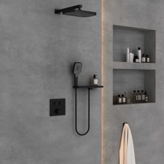 Душевой комплект Vincea VSFW-4211RMB встраиваемый, двухрежимный, черный