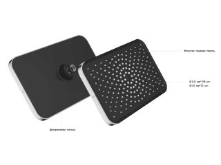 Душевой комплект Vincea Inspire VSFW-421I4GM встраиваемый, двухрежимный, вороненая сталь